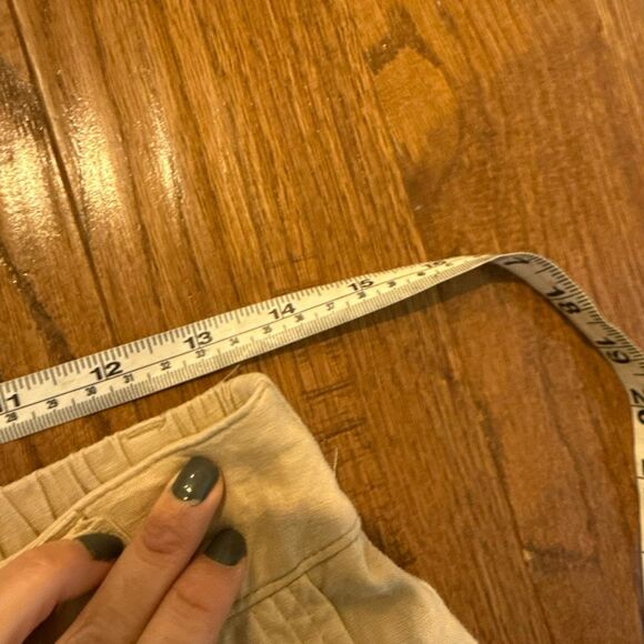 Rachel Zoe Linen tan cropped cargo pants size 8 - Picture 7 of 10